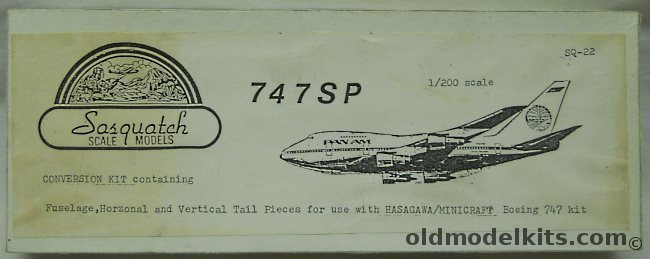 Sasquatch 1/200 Boeing 747SP Conversion Kit, SQ-22 plastic model kit